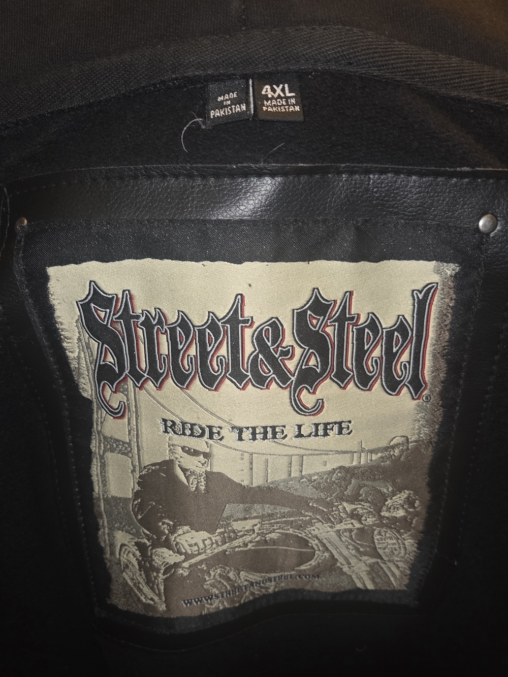 Street & Steel 'Ride the Life' Graphic Motorcycle Hoodie - Black, Size 4X